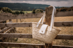Luxury Personalized Wicker Tote Bag – Handcrafted Leather