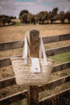 Luxury Personalized Wicker Tote Bag – Handcrafted Leather