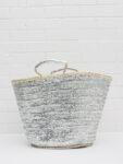 Sequins Palm Basket – Handmade Glam Basket with Gold or Silver Sequins