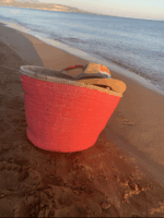 Sequins Palm Basket – Handmade Glam Basket with Gold or Silver Sequins