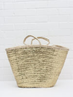Sequins Palm Basket – Handmade Glam Basket with Gold or Silver Sequins