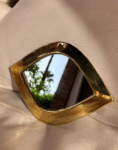 Set of 6 Mini Moroccan Wall Mirrors – Handcrafted Brass Drop & Oval Shapes (Gold Finish)