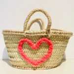 Personalized Mini Basket Bag – Heart with Love Embroidery |