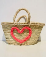 Personalized Mini Basket Bag – Heart with Love Embroidery |