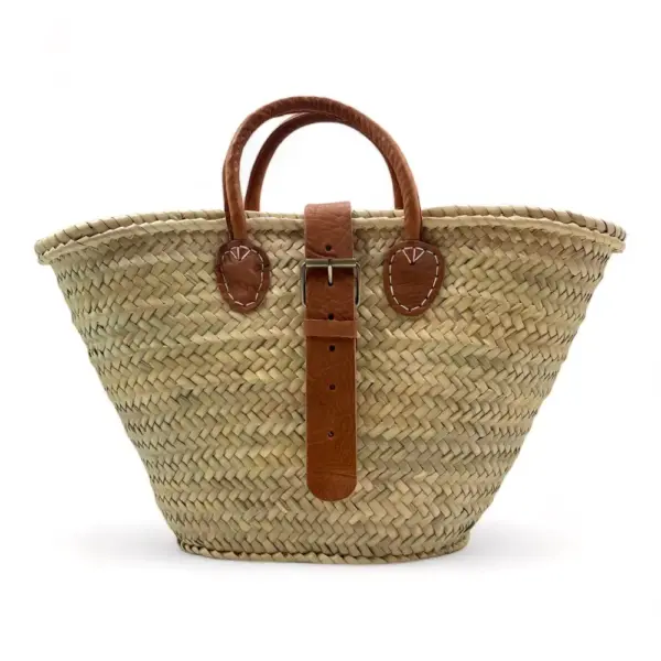 Palm Bag with Buckle Closure – Versatile Handwoven Tote for Beach & Everyday Use