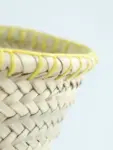Midi Lemon Zest Raffia Shopper – Handwoven Straw Tote