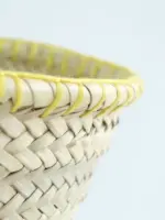 Midi Lemon Zest Raffia Shopper – Handwoven Straw Tote
