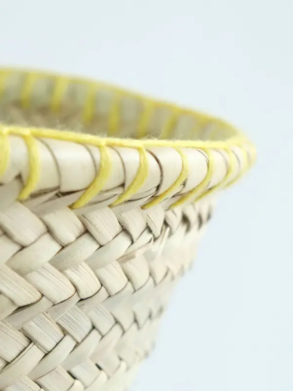 Midi Lemon Zest Raffia Shopper – Handwoven Straw Tote
