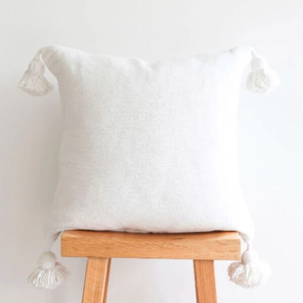 Pom Pom Cushion Cover – 100% Cotton Decorative Pillow