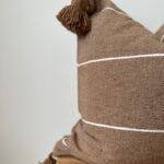 White Pom-Pom Pillow Cover – Handmade Cotton Cushion
