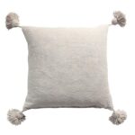 Pom Pom Cushion Cover – 100% Cotton Decorative Pillow