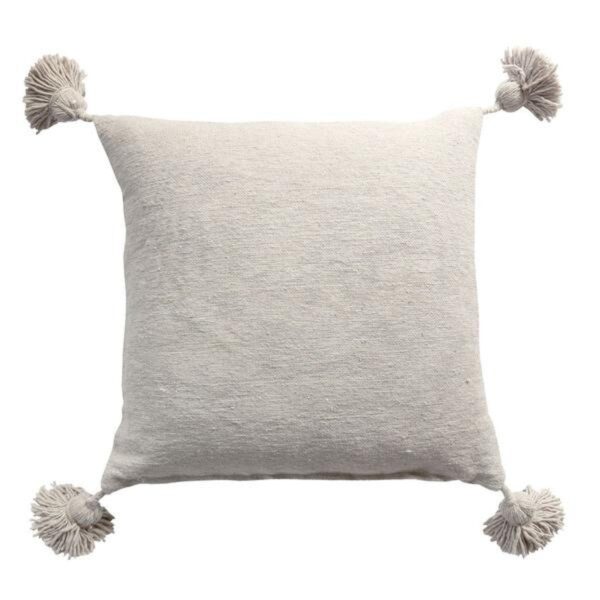 Pom Pom Cushion Cover – 100% Cotton Decorative Pillow