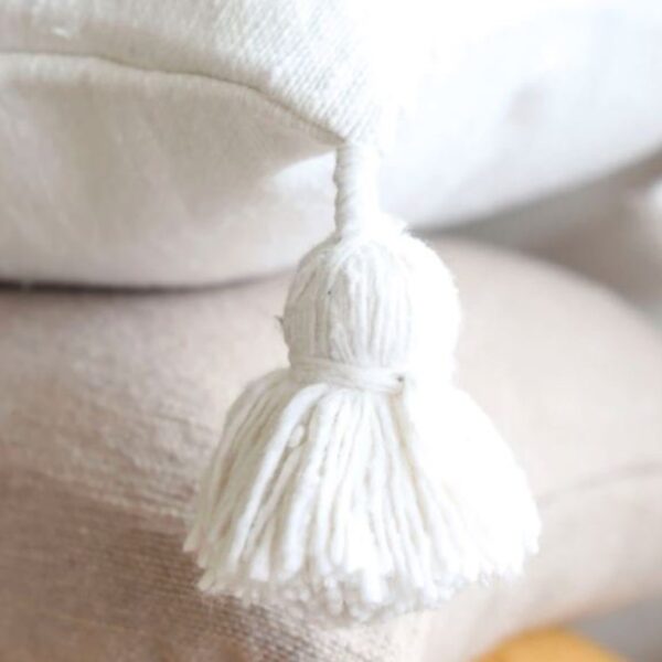 Pom Pom Cushion Cover – 100% Cotton Decorative Pillow