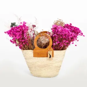 Tan Raffia French Shopper – Round Handle Tote Handmade