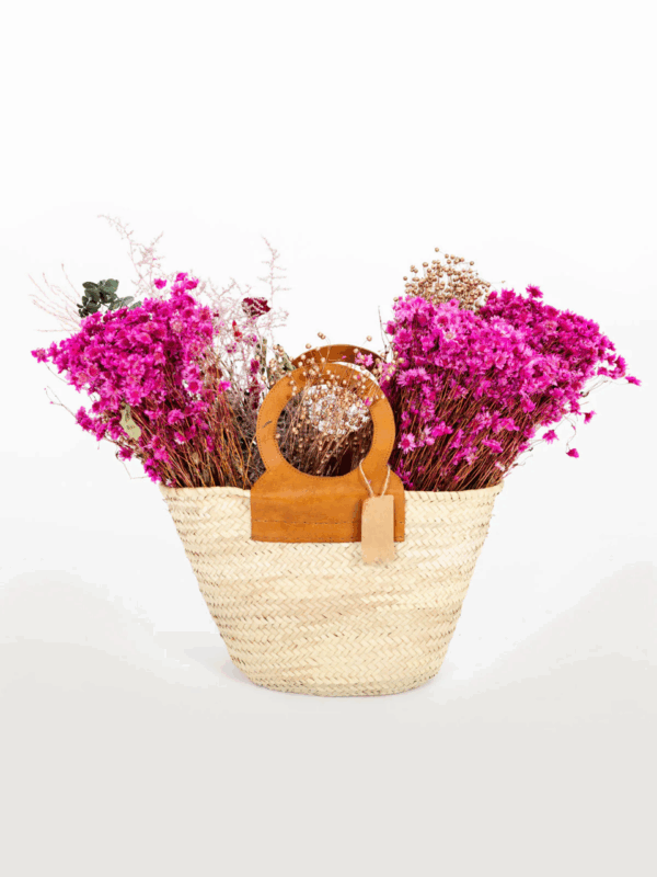 Tan Raffia French Shopper – Round Handle Tote Handmade
