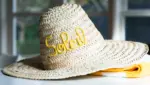 Customisable Straw Hat – Handwoven Summer Hat with Personalised Text
