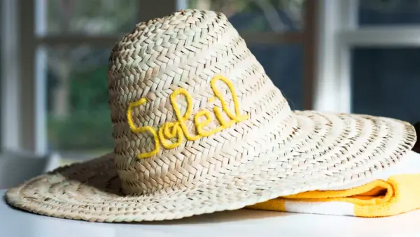 Customisable Straw Hat – Handwoven Summer Hat with Personalised Text