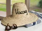 Customisable Straw Hat – Handwoven Summer Hat with Personalised Text