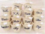 👜 Personalized Straw Bag – Custom Bridesmaid Gift for Bachelorette Parties & Beach Weddings
