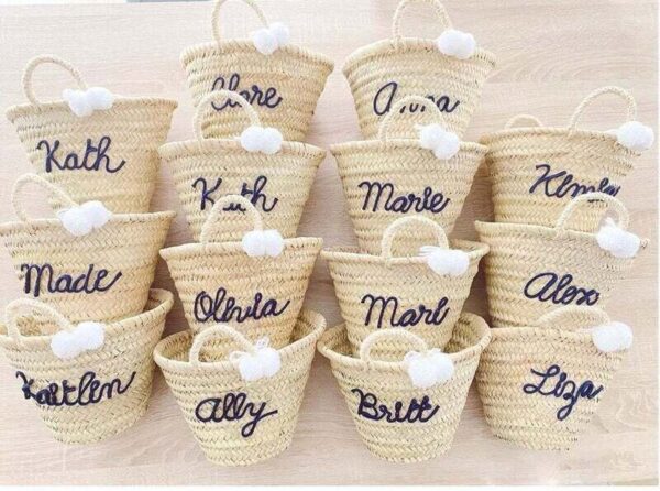👜 Personalized Straw Bag – Custom Bridesmaid Gift for Bachelorette Parties & Beach Weddings