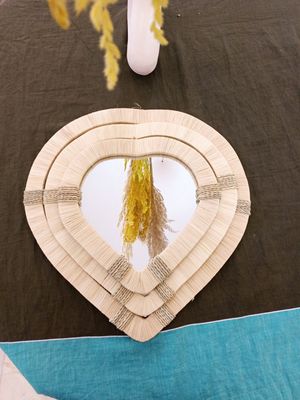 🪞Handmade Moroccan Raffia Mirrors – Natural Boho Wall Decor
