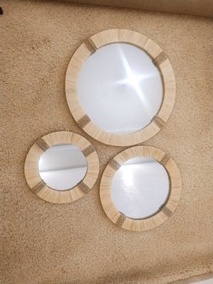 🪞Handmade Moroccan Raffia Mirrors – Natural Boho Wall Decor