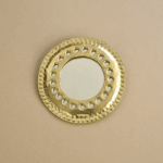 Small Moroccan Gold Mirror – Handcrafted Brass Wall Decor