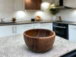🥣 Handmade Moroccan Walnut Wood Bowl Set – Set of 3