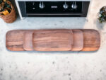 🪵 Hand-Carved Moroccan Walnut Wood Trays – Set of 3