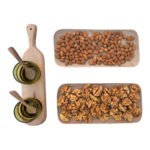 🍽️ Handmade Walnut Wooden Trays | Set of 2 | Artisanal Moroccan Serving Boards