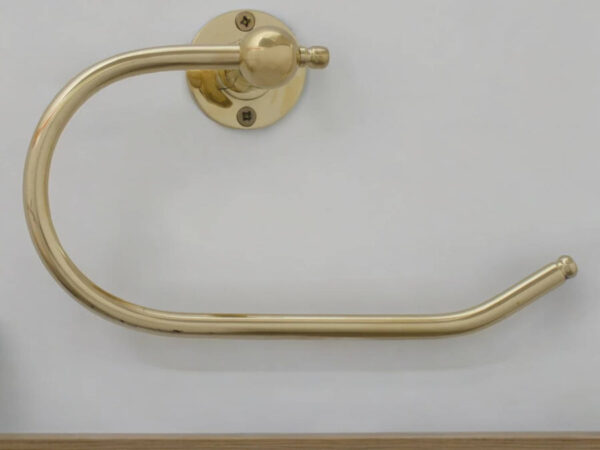 🛁 Handcrafted Solid Brass Towel Holder – Wall-Mounted Bathroom Hook