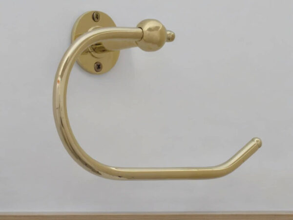 🛁 Handcrafted Solid Brass Towel Holder – Wall-Mounted Bathroom Hook