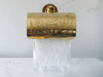🧻 Handcrafted Solid Brass Toilet Paper Holder | Vintage Wall-Mounted Roll Dispenser