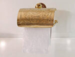 🧻 Handcrafted Solid Brass Toilet Paper Holder | Vintage Wall-Mounted Roll Dispenser