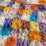 Talina – Multicolored Checkered Authentic Soft Beni Ourain Moroccan Rug