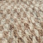 Damia – Beige & White Checkered Beni Ourain Moroccan Rug | Ultra Soft Authentic Wool Rug