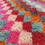 Stila – Colorful Checkered Moroccan Rug 7x8 | Luxurious Beni Mrirt