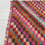 Stila – Colorful Checkered Moroccan Rug 7x8 | Luxurious Beni Mrirt