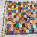 Talina – Multicolored Checkered Authentic Soft Beni Ourain Moroccan Rug