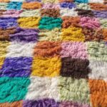 Talina – Multicolored Checkered Authentic Soft Beni Ourain Moroccan Rug