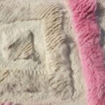 Tiwli | White & Pink Moroccan Rug 3x5 – Beni Ourain Ultra Soft | 115x166 cm