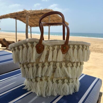 Pompom and Fringe Basket – Handmade Bohemian Chic Decor & Storage