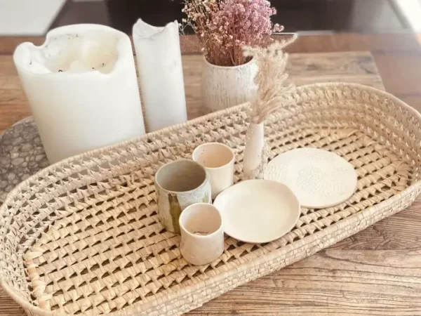 Woven Palm Leaf Tray 🍽️ - 70cm x 30cm