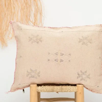 1cdb225de88b5eb020c893c778291f45b3ff434bc407a749620ebb76cd10e538-1.webp Cactus Silk Cushion Cover – Handwoven Moroccan Pillow | Boho Vintage Decor