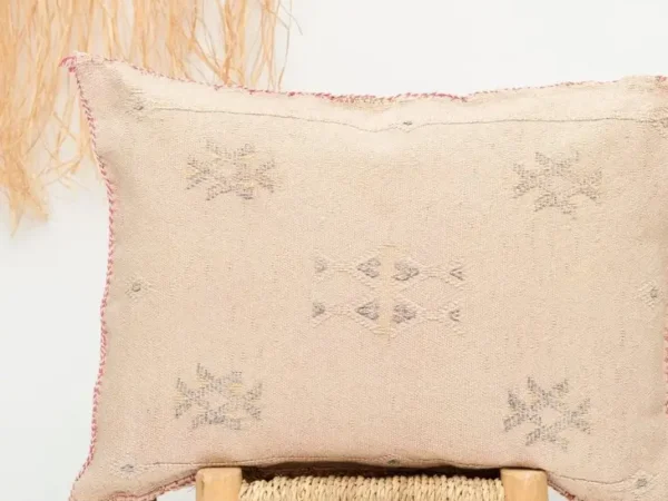 Cactus Silk Cushion Cover – Handwoven Moroccan Pillow | Boho Vintage Decor