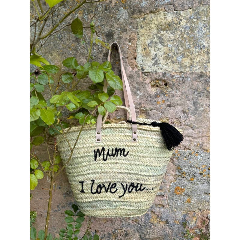 22c86dc62f1fb85233cd267e456b05963be467d39d0935a905ea737e273001ec-1.jpeg Double-Handled Embroidered Basket - Mum, I Love You (Black)