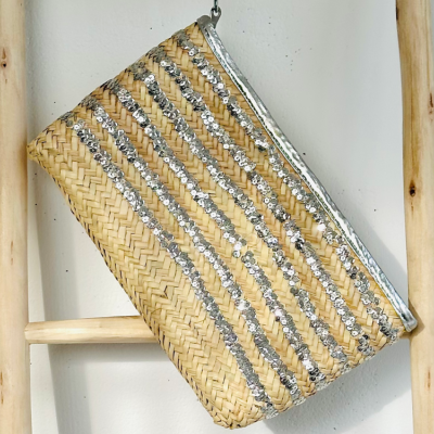 Handwoven Straw Pouch – Boho Chic Clutch for Everyday Essentials