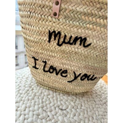 23ff178a368dc5cefd282596056a26c667ab73f95d4ed7933483073070ada794-1.jpeg Double-Handled Embroidered Basket - Mum, I Love You (Black)