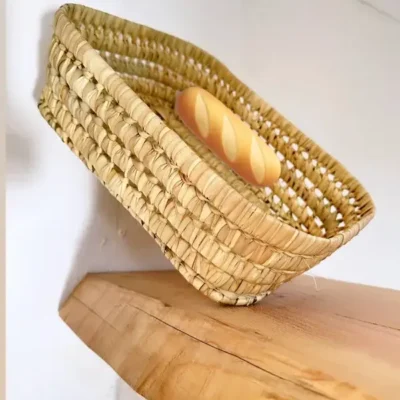 Handwoven Basketball Bread & Fruit Basket – Rustic Kitchen & Dining Decor