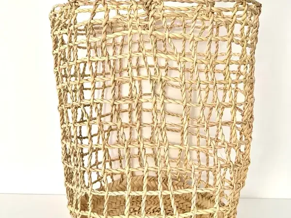 Bohemian Basket – Handwoven Palm Leaf Storage & Decorative Basket